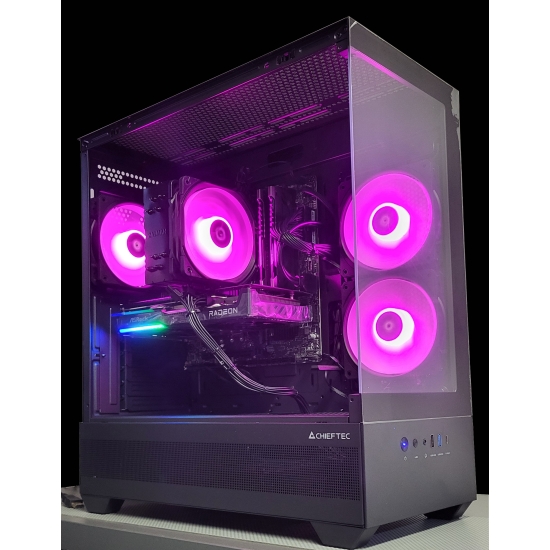 Komputer do gier VISTA AMD R5 5500 16GB RX 9060XT 8GB 1TB 600W  W11Pro czarna